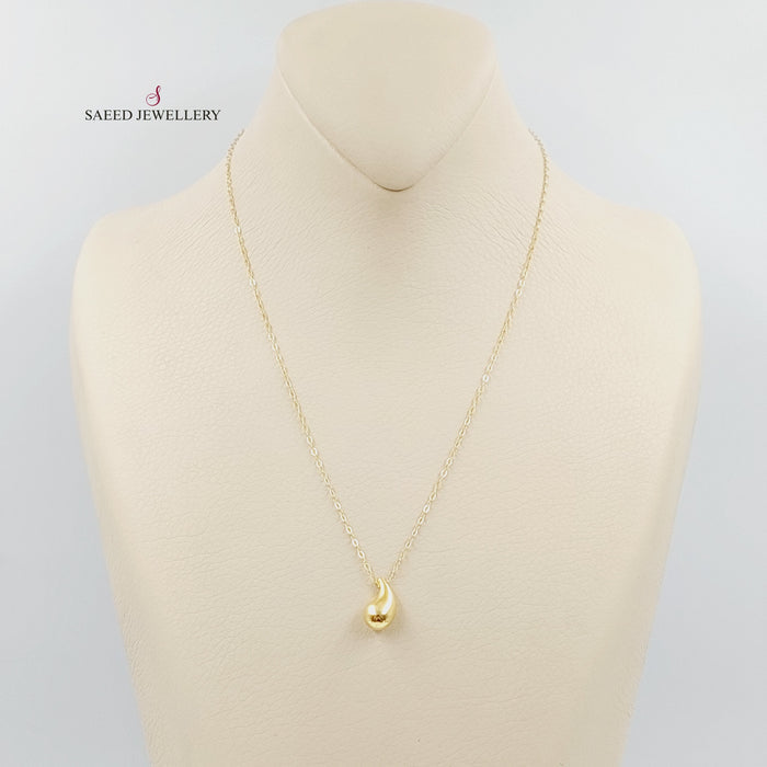 18K عقد دمعة-مجوهرات الشيخ سعيد-Saeed Jewelry