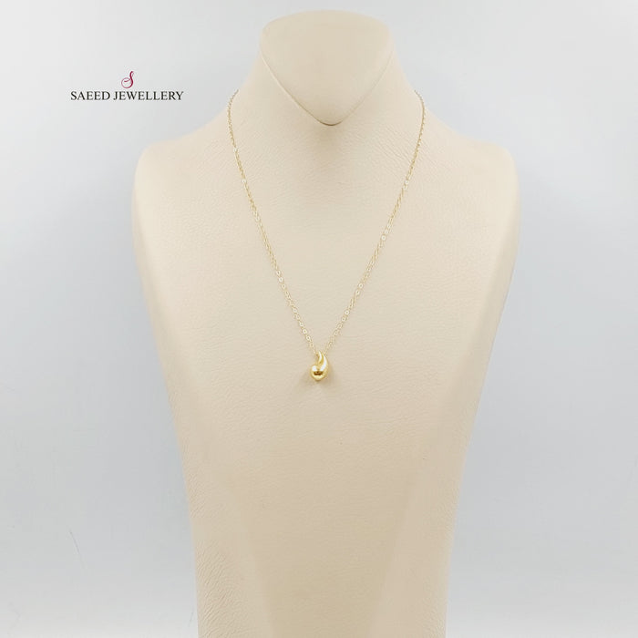 18K عقد دمعة-مجوهرات الشيخ سعيد-Saeed Jewelry