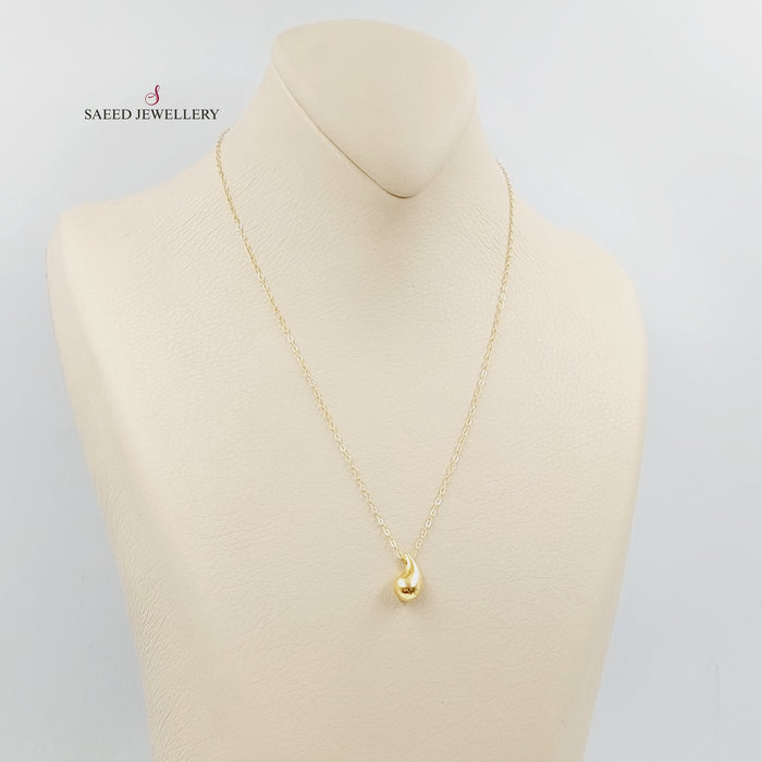 18K عقد دمعة-مجوهرات الشيخ سعيد-Saeed Jewelry