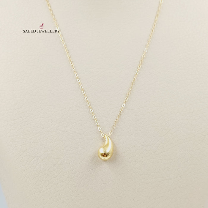 18K عقد دمعة-مجوهرات الشيخ سعيد-Saeed Jewelry