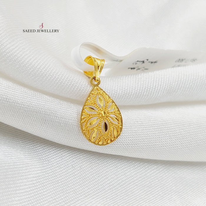 Tears Pendant  Made Of 21K Yellow Gold by Saeed Jewelry-30375
