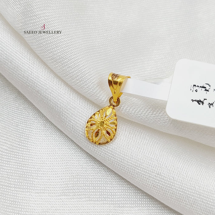 Tears Pendant  Made Of 21K Yellow Gold by Saeed Jewelry-30376