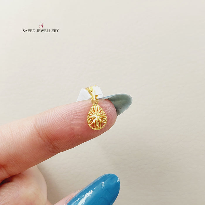 Tears Pendant  Made Of 21K Yellow Gold by Saeed Jewelry-30376