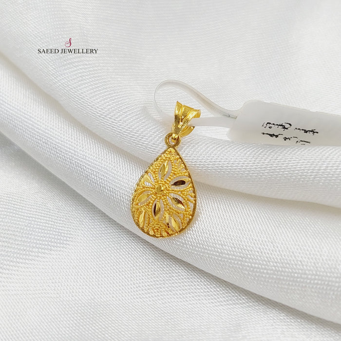 Tears Pendant  Made Of 21K Yellow Gold by Saeed Jewelry-30375