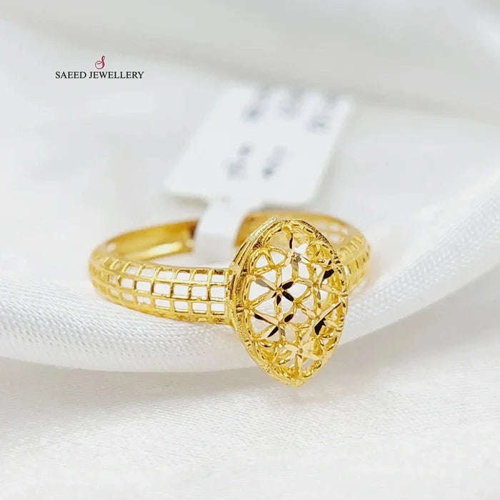 Tears Ring  Made Of 21K Yellow Gold by Saeed Jewelry-30059