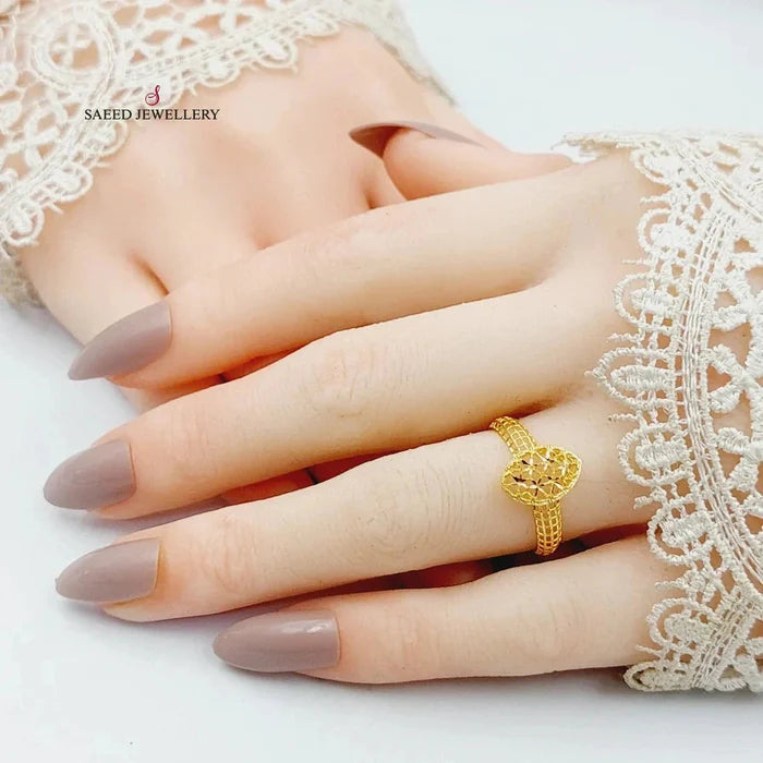 Tears Ring  Made Of 21K Yellow Gold by Saeed Jewelry-30059