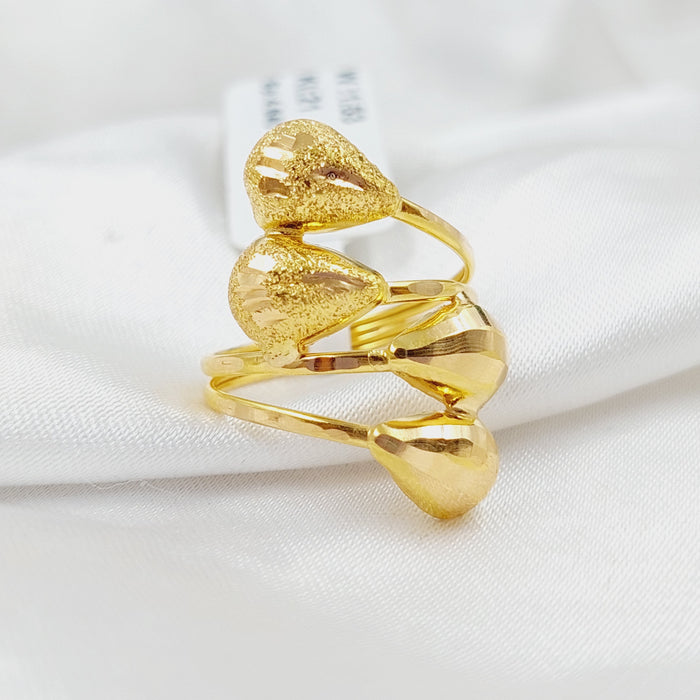 Tears Ring  Made Of 21K Yellow Gold by Saeed Jewelry-28863