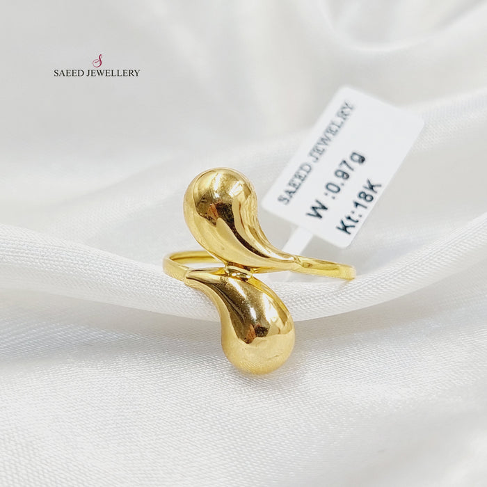 18K خاتم دمعة-مجوهرات الشيخ سعيد-Saeed Jewelry