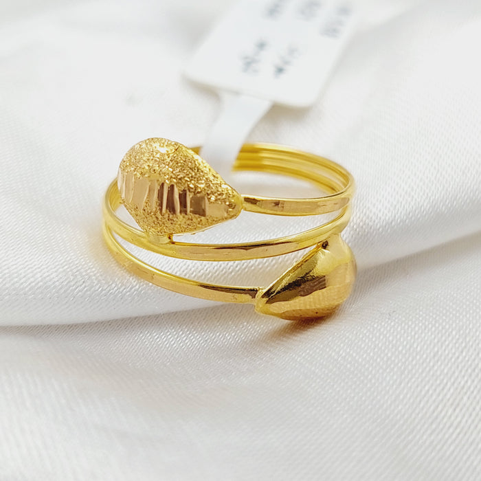Tears Ring  Made Of 21K Yellow Gold by Saeed Jewelry-28865