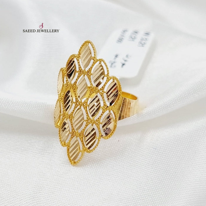 Tears Ring Made Of 21K Yellow Gold by Saeed Jewelry-27842