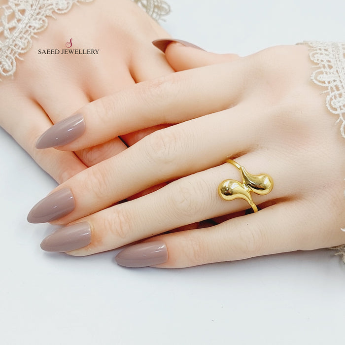 18K خاتم دمعة-مجوهرات الشيخ سعيد-Saeed Jewelry