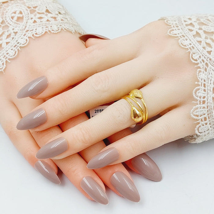 Tears Ring  Made Of 21K Yellow Gold by Saeed Jewelry-28865