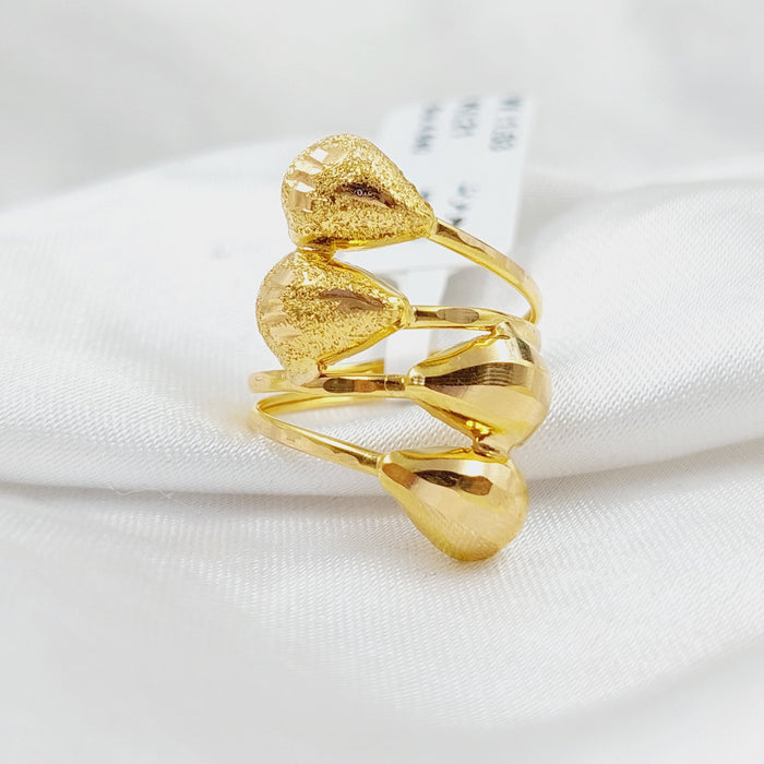 Tears Ring  Made Of 21K Yellow Gold by Saeed Jewelry-28863