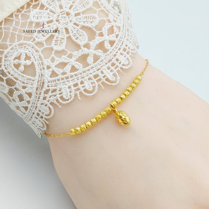 Thin Balls Bracelet Made Of  21K Yellow Gold by Saeed Jewelry-27431