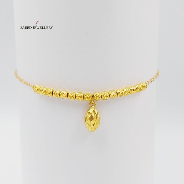 Thin Balls Bracelet Made Of  21K Yellow Gold by Saeed Jewelry-27431
