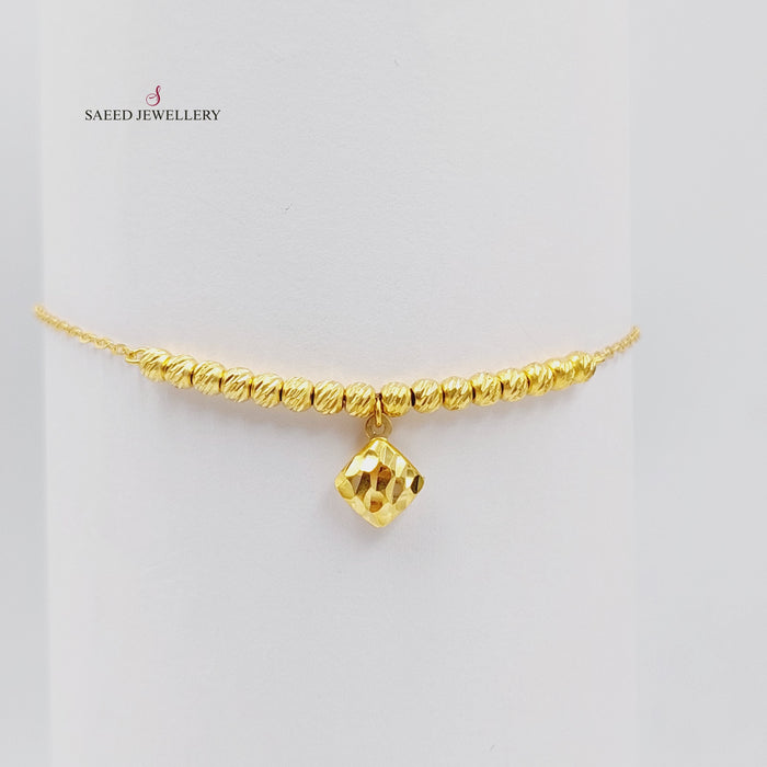 Thin Balls Bracelet Made Of  21K Yellow Gold by Saeed Jewelry-27430