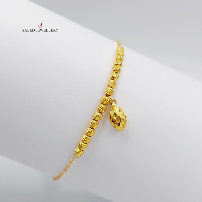 Thin Balls Bracelet Made Of  21K Yellow Gold by Saeed Jewelry-27431