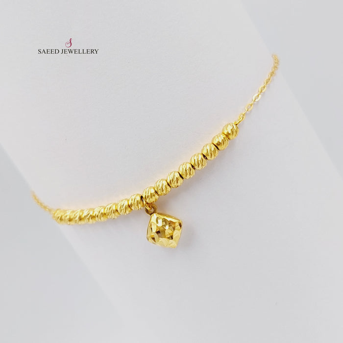 Thin Balls Bracelet Made Of  21K Yellow Gold by Saeed Jewelry-27430