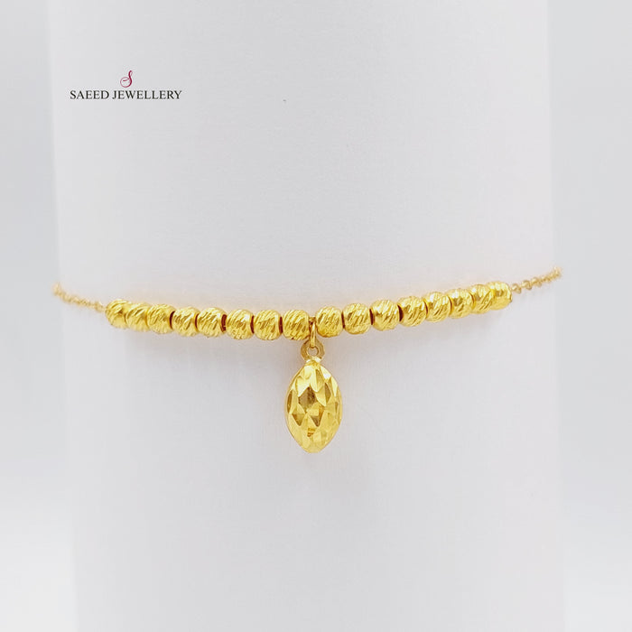 Thin Balls Bracelet Made Of  21K Yellow Gold by Saeed Jewelry-27431