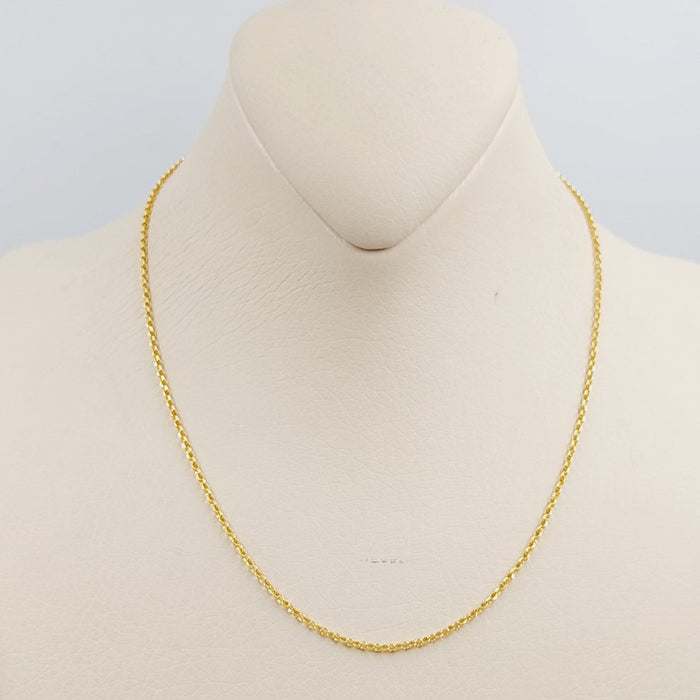 Thin Link Cable Chain Made Of 21K Yellow Gold by Saeed Jewelry-28142