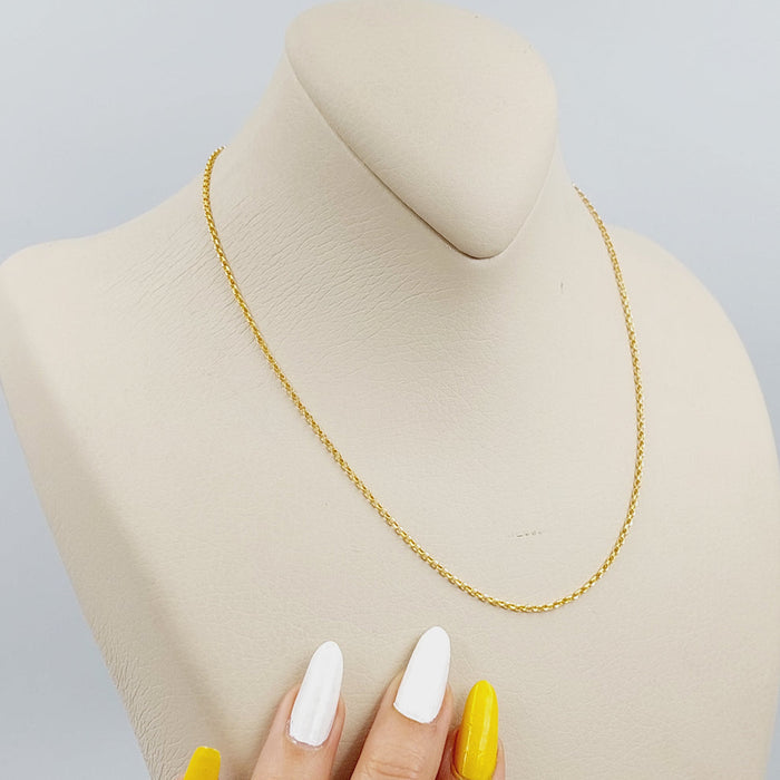 Thin Link Cable Chain Made Of 21K Yellow Gold by Saeed Jewelry-28144
