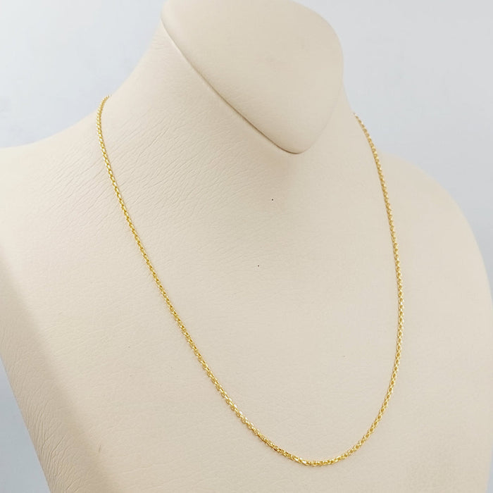Thin Link Cable Chain Made Of 21K Yellow Gold by Saeed Jewelry-28138