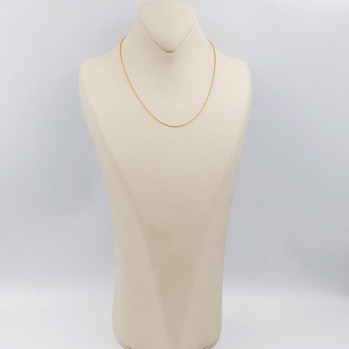Thin Link Cable Chain Made Of 21K Yellow Gold by Saeed Jewelry-28142