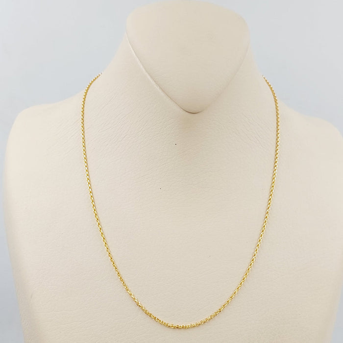 Thin Link Cable Chain Made Of 21K Yellow Gold by Saeed Jewelry-28141