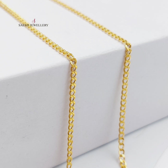 21K Thin Chain 45cm Made of 21K Yellow Gold by Saeed Jewelry-26641