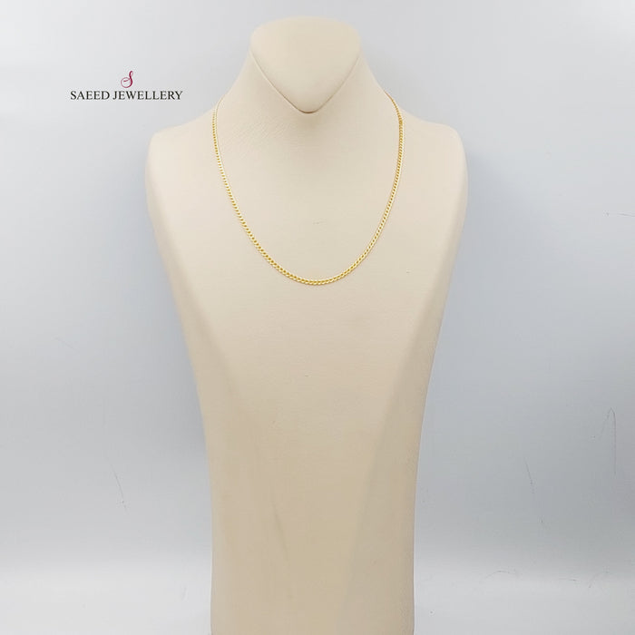 21K Thin Chain 45cm Made of 21K Yellow Gold by Saeed Jewelry-26648