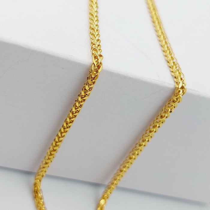 21K Thin Spiga Chain Made of 21K Yellow Gold by Saeed Jewelry-25189