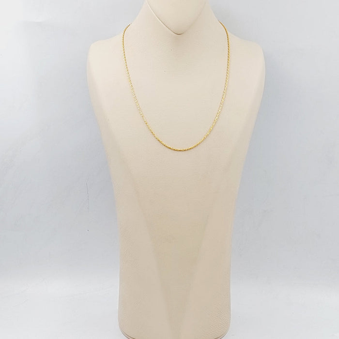 21K Thin Rope Chain Made of 21K Yellow Gold by Saeed Jewelry-26025