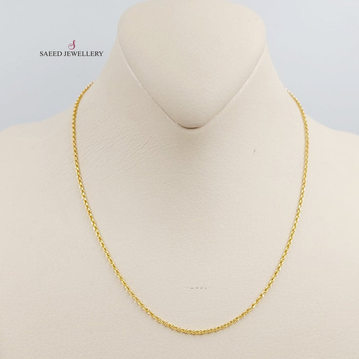 21K Thin Zarad Chain Made of 21K Yellow Gold by Saeed Jewelry-26656