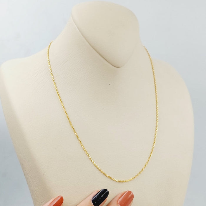 21K Thin Zarad Chain Made of 21K Yellow Gold by Saeed Jewelry-25205