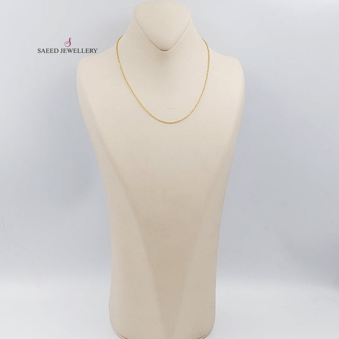 21K Thin Zarad Chain Made of 21K Yellow Gold by Saeed Jewelry-26654