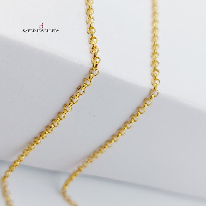 21K Thin Zarad Chain Made of 21K Yellow Gold by Saeed Jewelry-26657