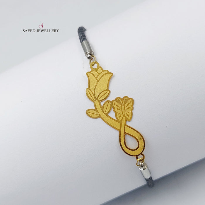 21K Thread Bracelet Made of 21K Yellow Gold by Saeed Jewelry-25099