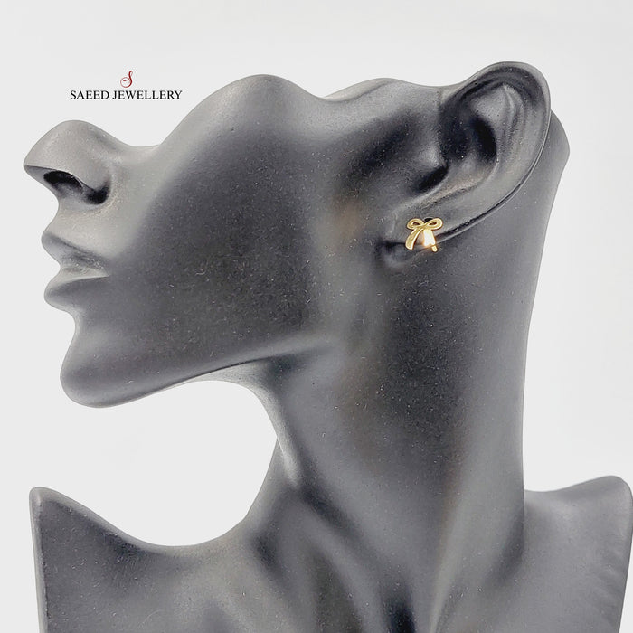 18K حلق برغي شكلة-مجوهرات الشيخ سعيد-Saeed Jewelry