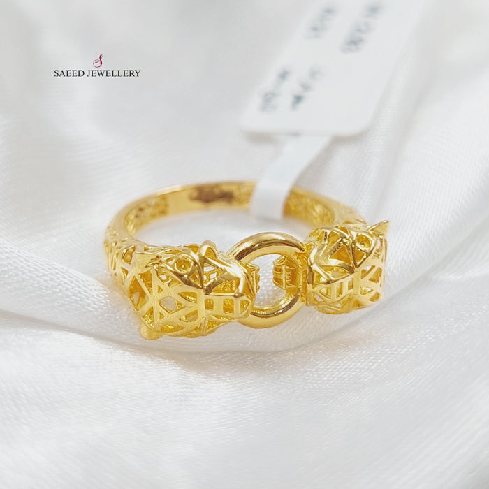 21K Tiger Ring Made of 21K Yellow Gold by Saeed Jewelry-26204