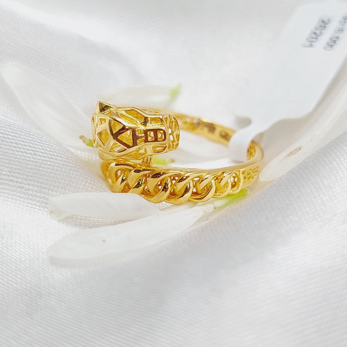 21K Tiger Ring Made of 21K Yellow Gold by Saeed Jewelry-26201