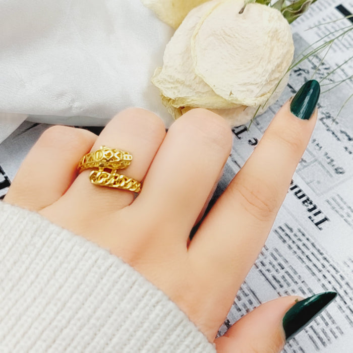21K Tiger Ring Made of 21K Yellow Gold by Saeed Jewelry-26201