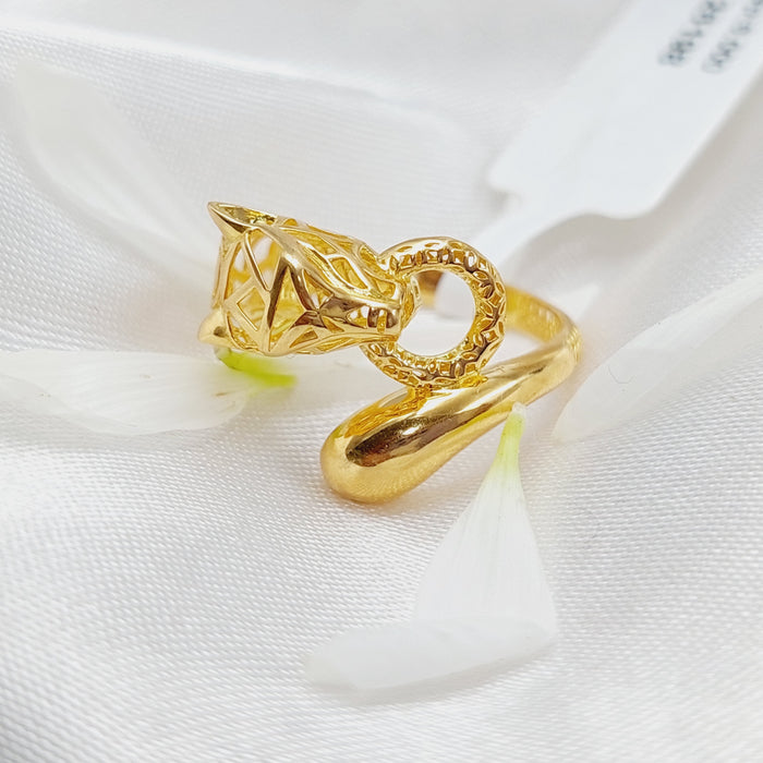 21K Tiger Ring Made of 21K Yellow Gold by Saeed Jewelry-26198