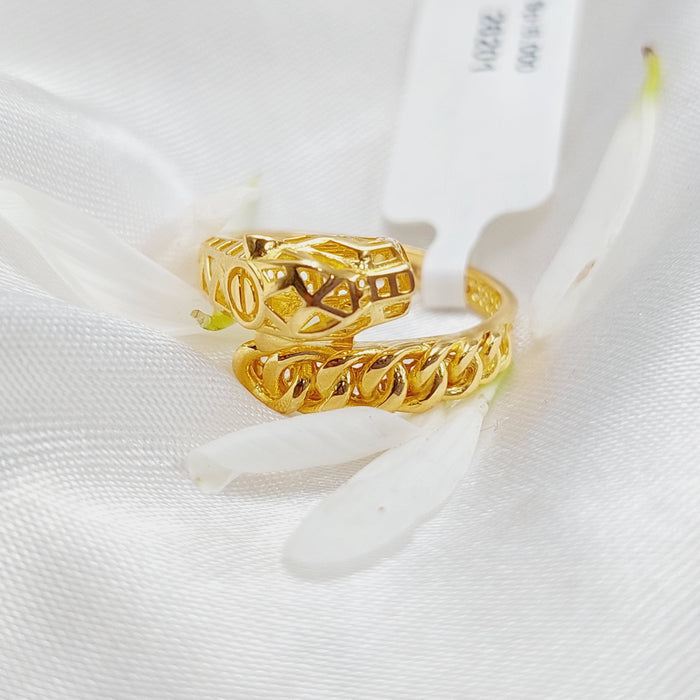 21K Tiger Ring Made of 21K Yellow Gold by Saeed Jewelry-26201