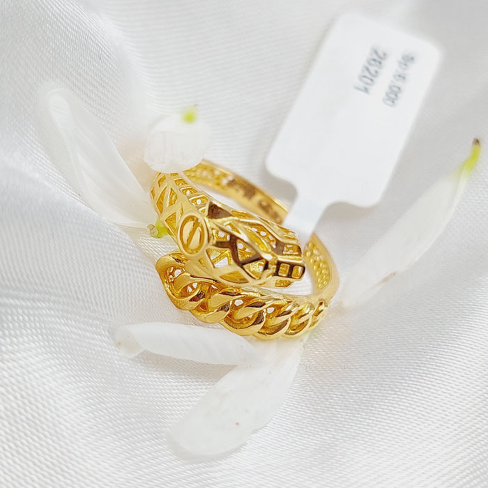 21K Tiger Ring Made of 21K Yellow Gold by Saeed Jewelry-26201
