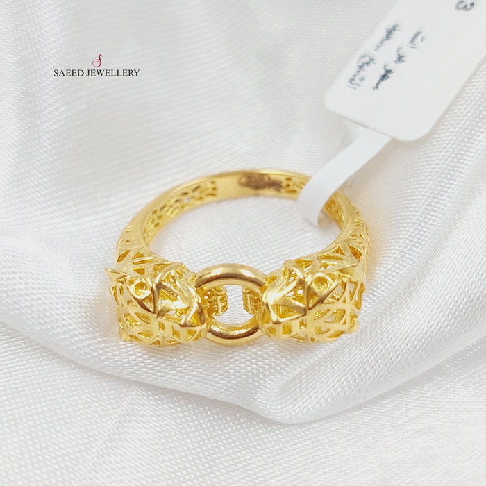 21K Tiger Ring Made of 21K Yellow Gold by Saeed Jewelry-26204