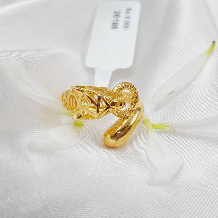 21K Tiger Ring Made of 21K Yellow Gold by Saeed Jewelry-26198