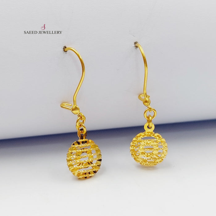 Turkish Earrings Made Of 21K Yellow Gold by Saeed Jewelry-27729