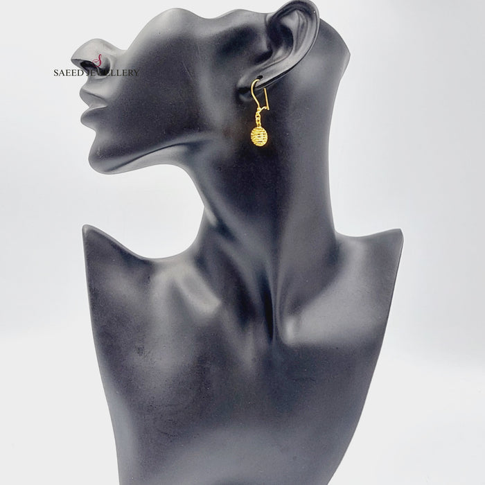 Turkish Earrings Made Of 21K Yellow Gold by Saeed Jewelry-27729