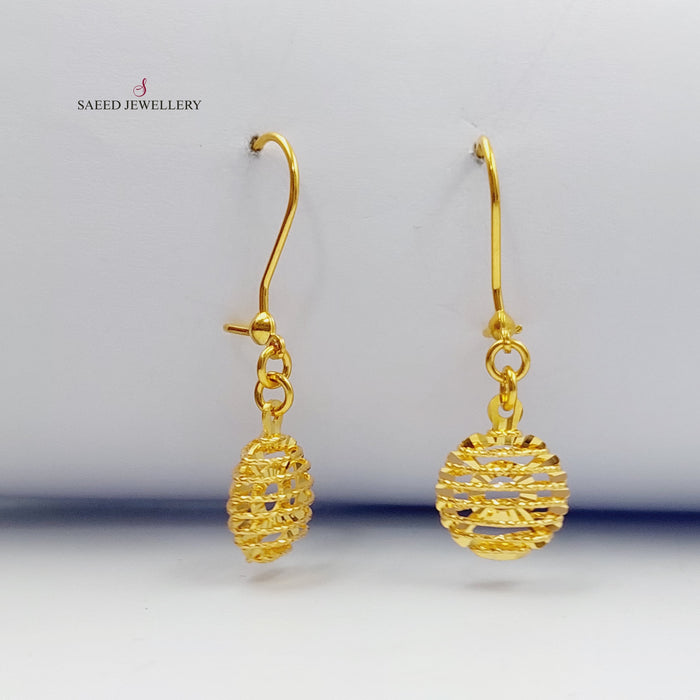 Turkish Earrings Made Of 21K Yellow Gold by Saeed Jewelry-27729