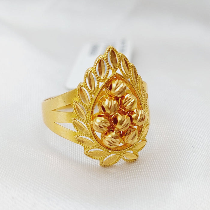 21K Turkish Fancy Ring Made of 21K Yellow Gold by Saeed Jewelry-25926
